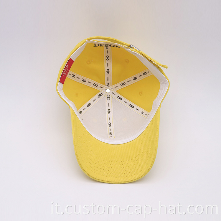Fibbia in metallo a vendita calda 6 pannelli Produttore di cappellini da baseball produttore 3d ricamo 3d curvo brim caramelle colori papà cappello